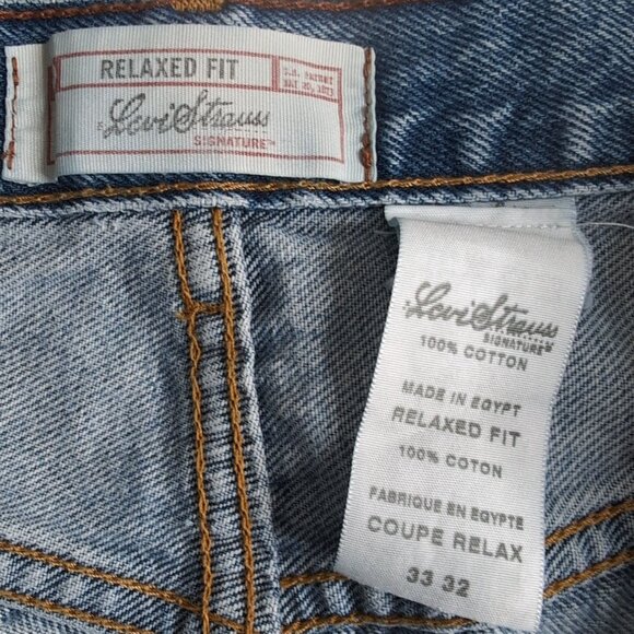 Vintage Levi Strauss Signature Relaxed Fit Denim Jeans, Size 33W/32L - Picture 3 of 8